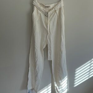 Bec & Bridge Cream Belted Trousers